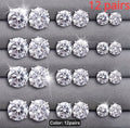 12 pairs moissanite earrings￼